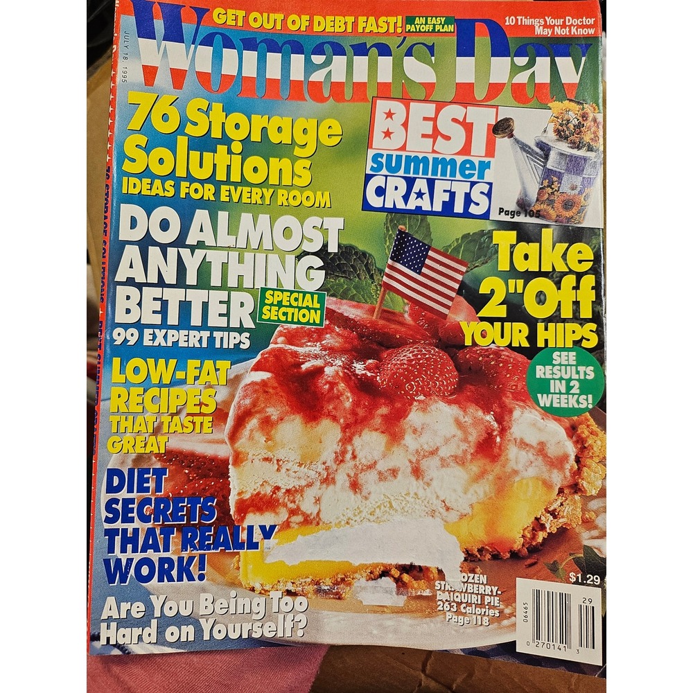 Vintage Womans Day Magazine July 18 1995 Summer Crafts Recipes Storage Tips